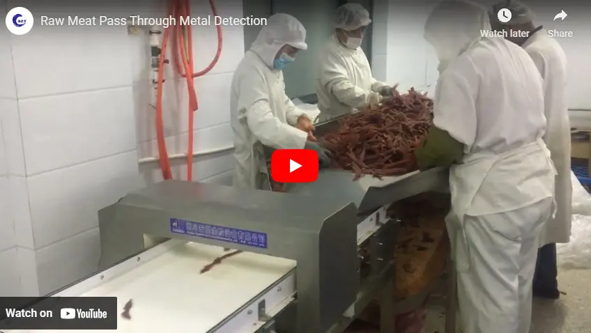 Raw Meat Pass Through Metal Detection