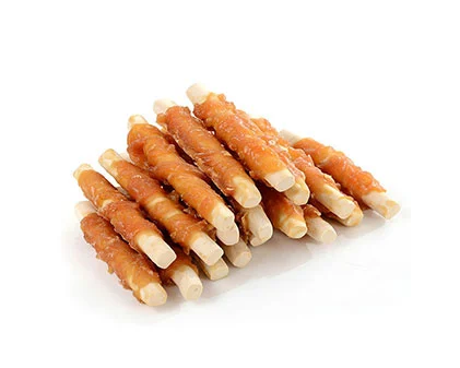 Chicken Wrapped Calcium Bone Dry Snack Treats for Dog