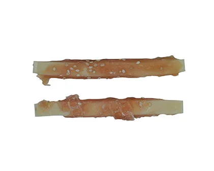 Chicken Wrapped Dog Treats Fish Skin Stick with Sesame