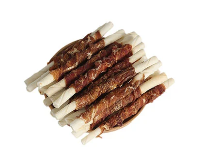 Duck Wrapped Cowhide Chew Stick for Dog